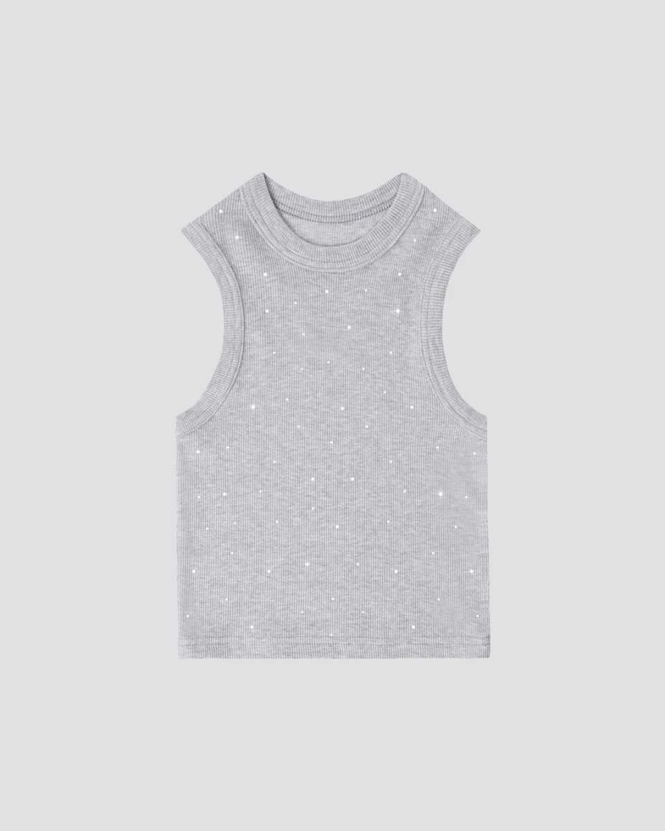 CRYSTALS TOP (grey)