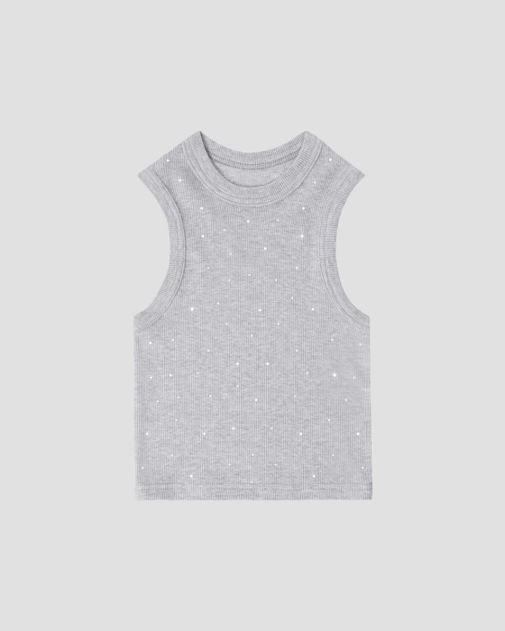 CRYSTALS TOP (grey)