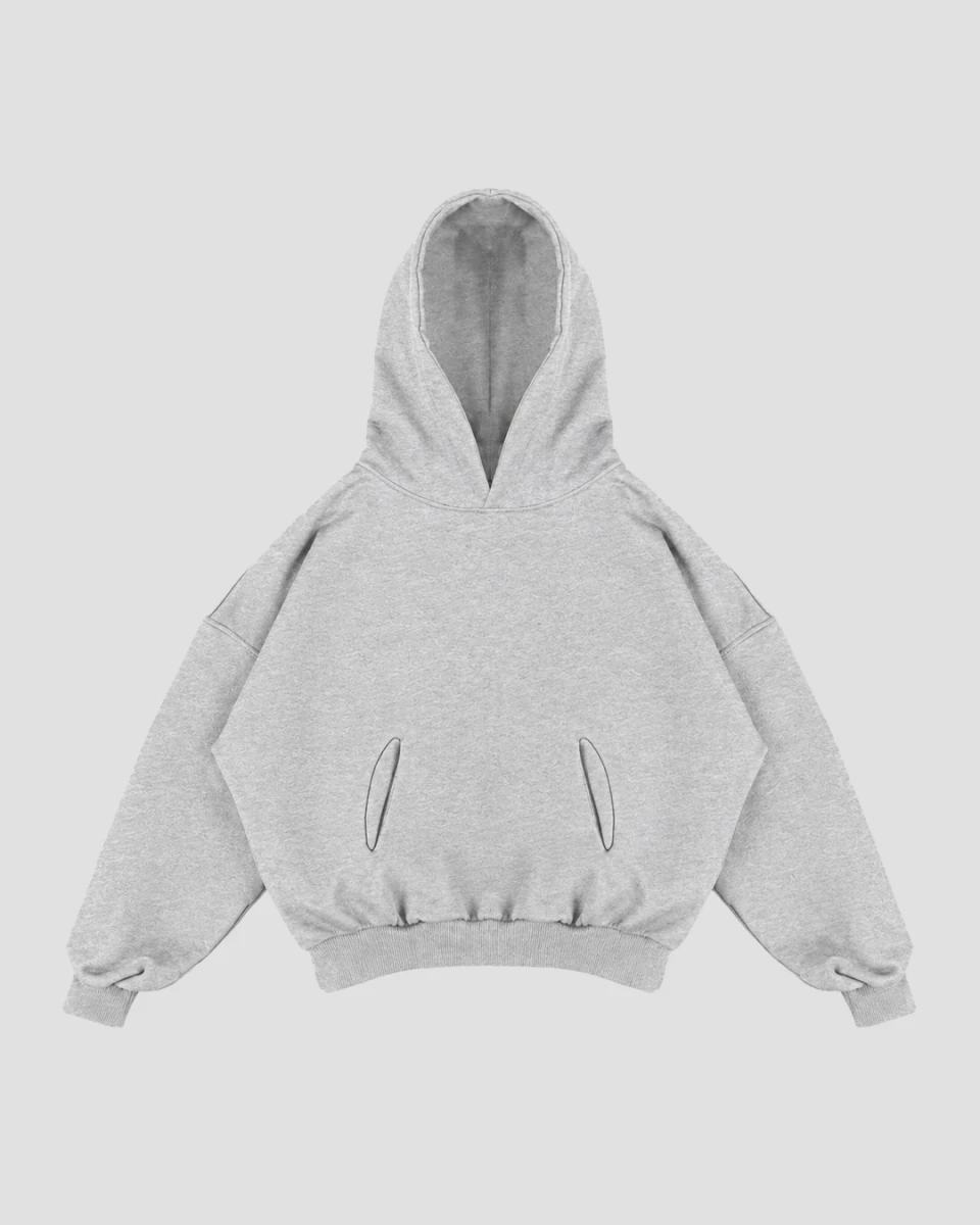 BAGGY HOODIE (grey melange)