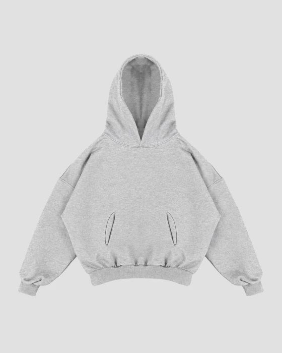 BAGGY HOODIE (grey melange)