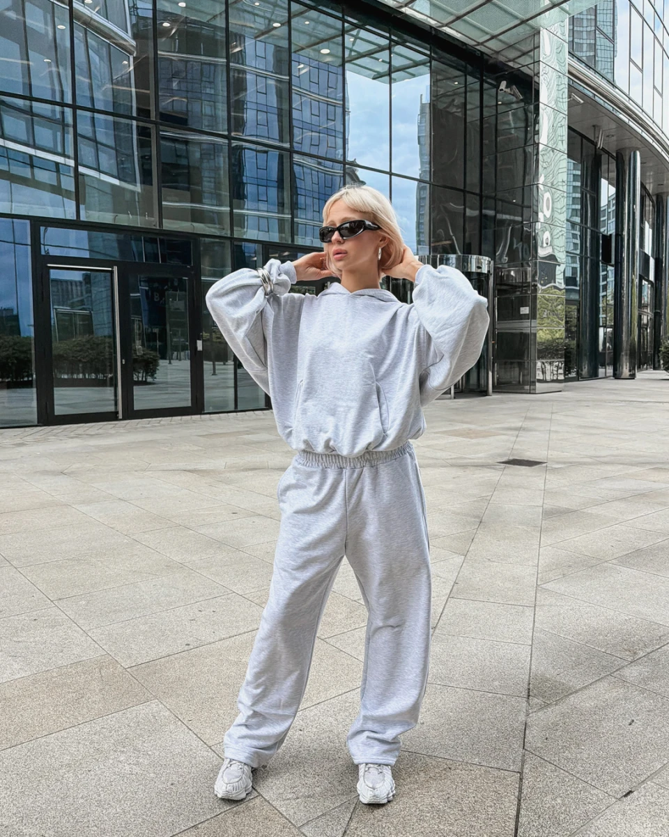 BASIC SWEATPANTS (grey melange)